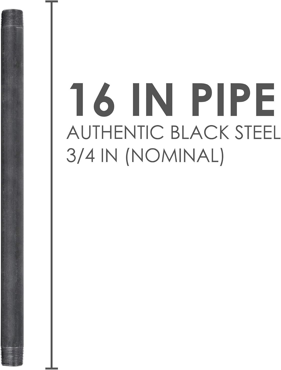 Industrial Steel Grey Cast Iron Pipe 4 Pack Z566
