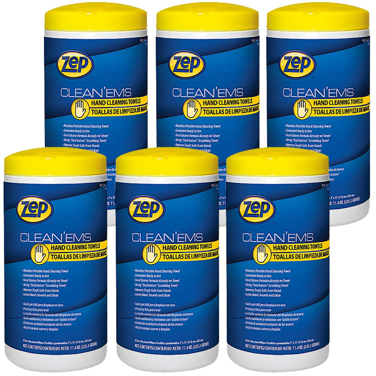 Hand Wipes 45 Wipes Per Canister Case of 6 Pack of 2 M67810