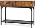 Brown Console Table with Storage Drawers Y986051