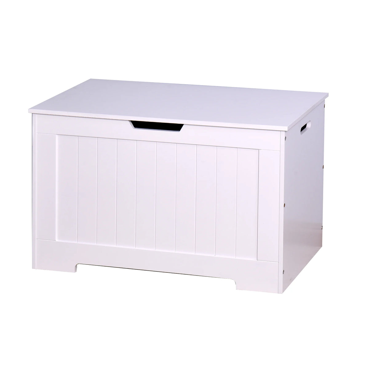 White Lift Top Storage Bench with Safety Hinge R1192