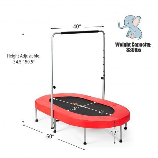 Red Foldable Mini Kids Trampoline C7969
