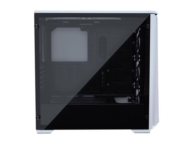 White Steel Tempered Glass ATX Mid Tower Computer Case X845171