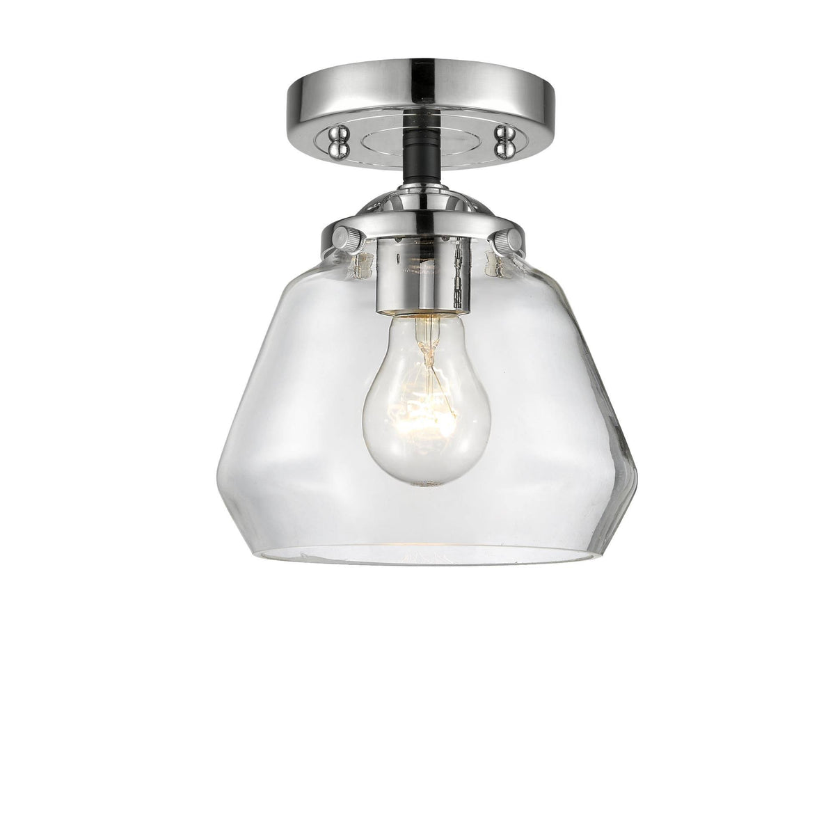Black Polished Nickel Semi-Flush Mount Light F37475