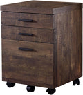 Brown 3 Drawer Filing Cabinet S63022