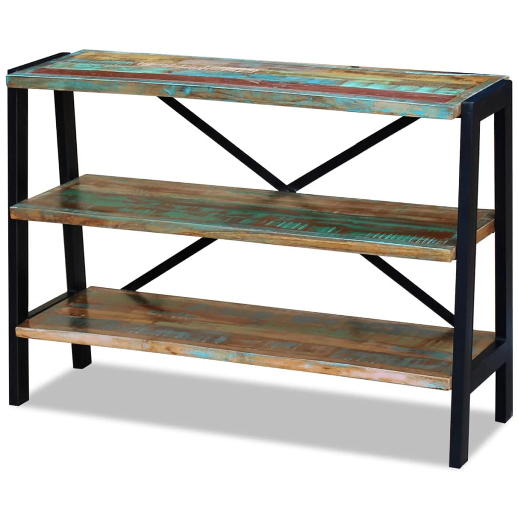 3 Shelves Solid Reclaimed Wood Sideboard D20130