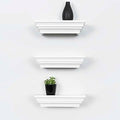 White 12-Inch Wall Ledge & Shelf Set 3 T259055