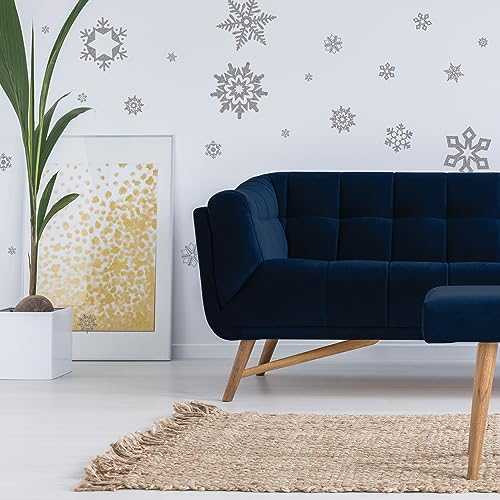 Glitter Snowflakes Peel and Stick Wall Decals B2642