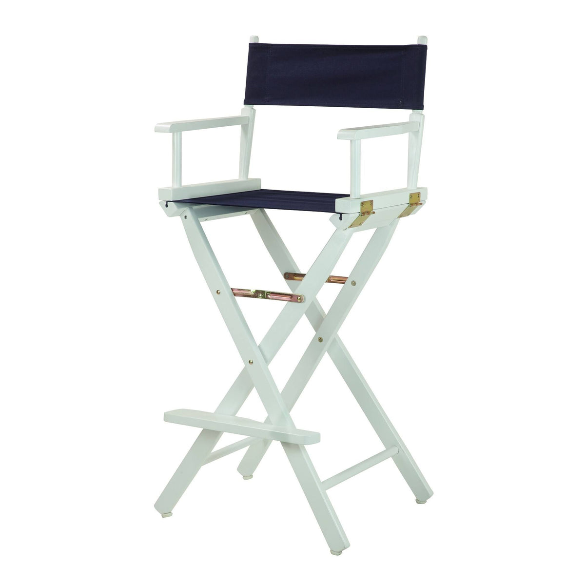White Frame Gray Canvas Director's Chair Q290188
