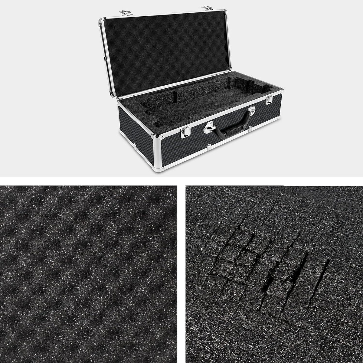 Large Size Carrying Case with Pre-Diced Foam, Aluminum Alloy, Pack of 2 A5613