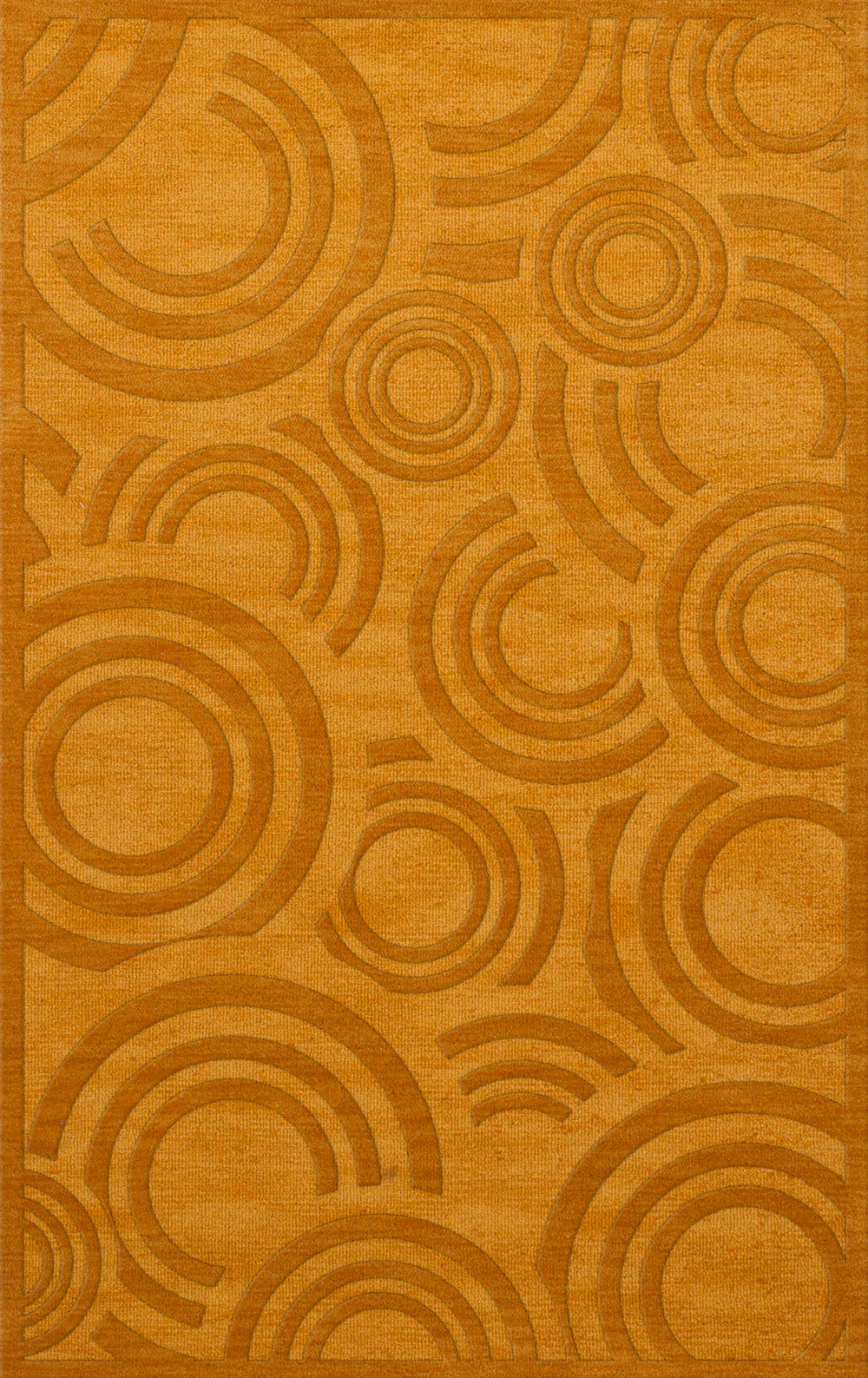 Butterscotch Circles Loops Area Rug 3' x 5' Rectangle C399209