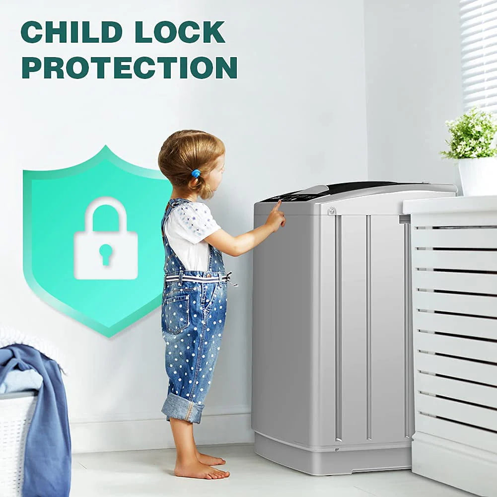 Portable Full-Automatic 1.8 Cu. ft. Top Load Laundry Washer E867