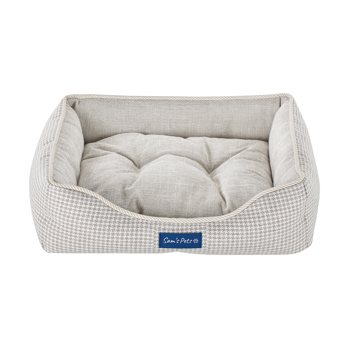 Brown Plaid Dog Bed S740446
