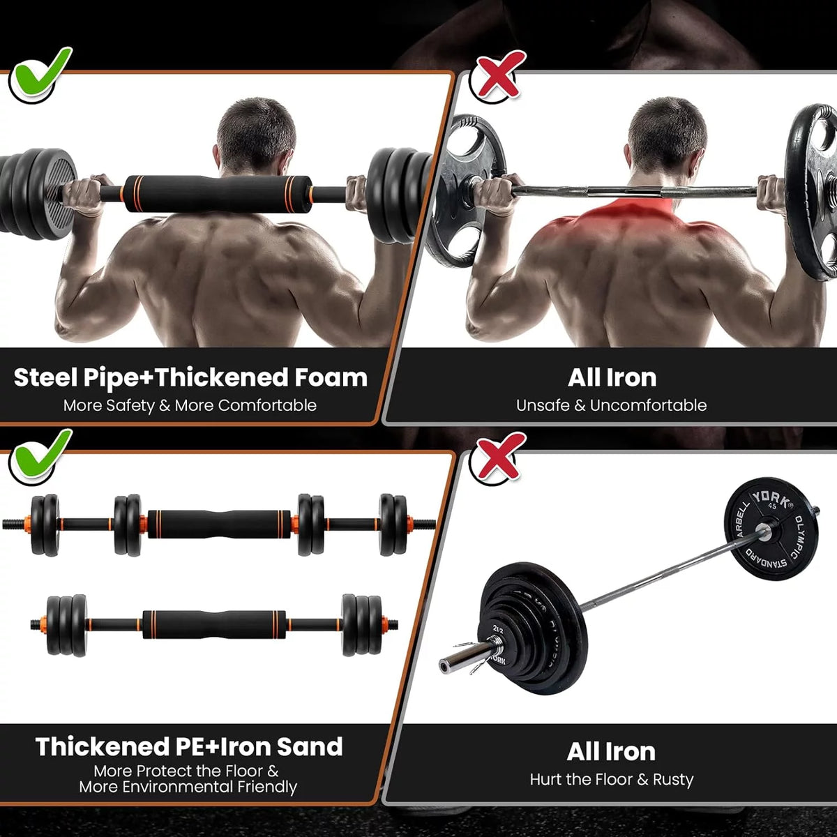 Adjustable Dumbbell Set Black T180