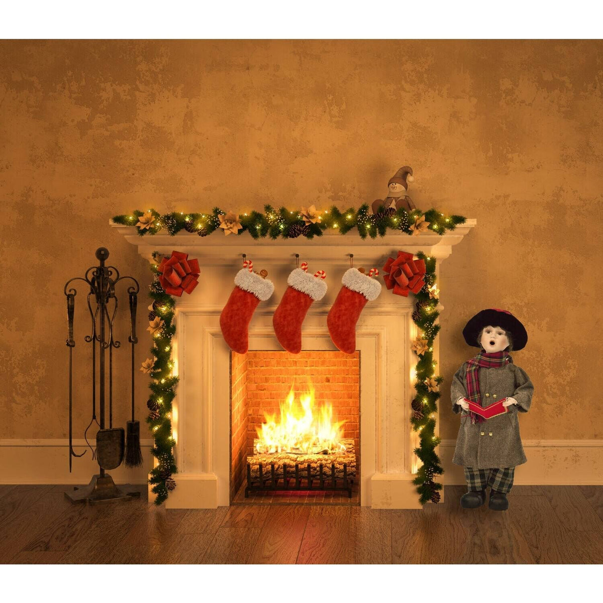 20 inch Victorian Boy Christmas Caroler R9028