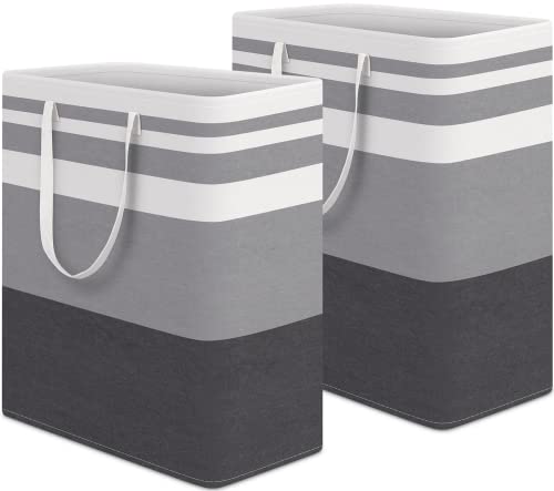2-Pack 75L Collapsible Waterproof Laundry Hamper with Handles J5135
