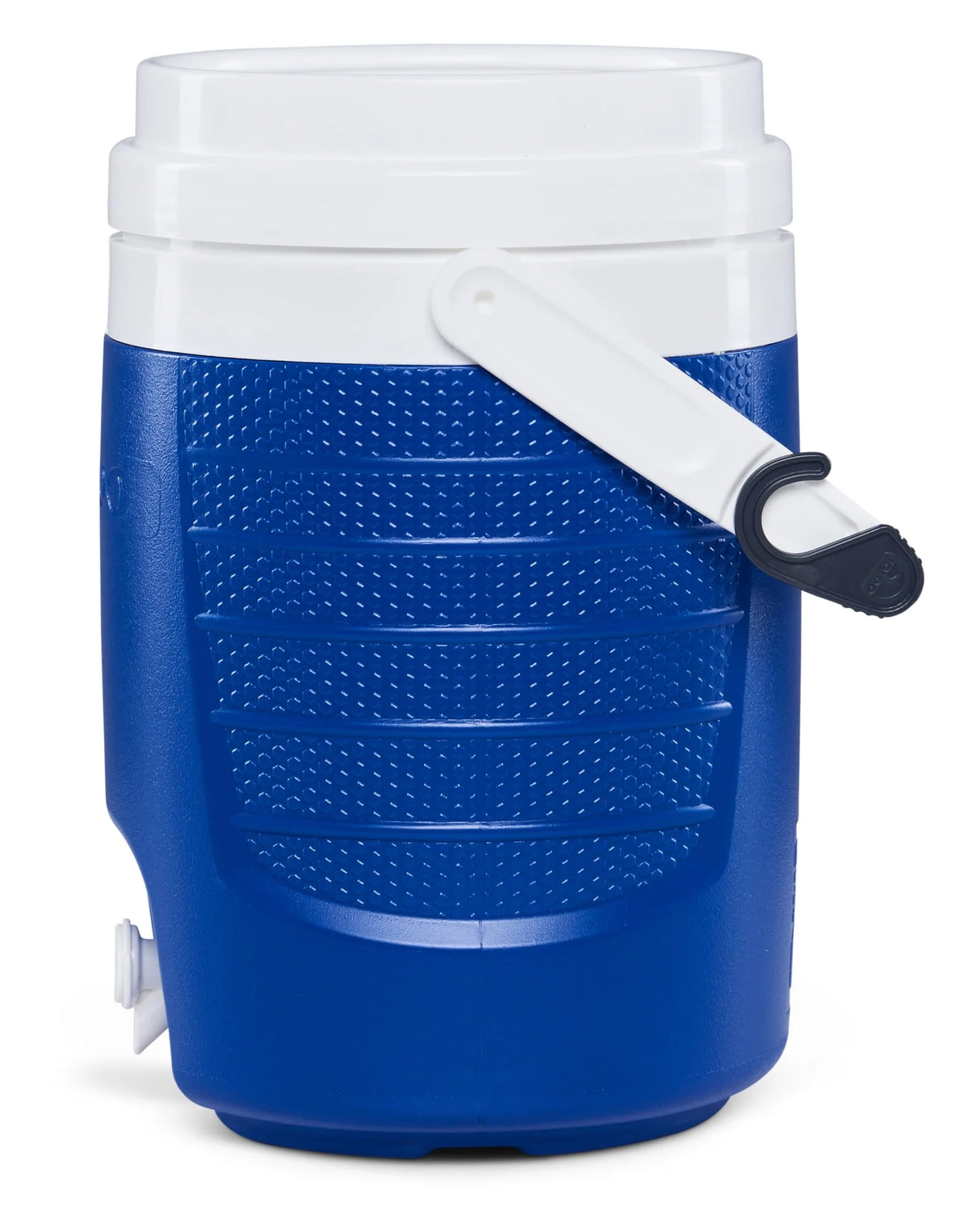 2-Gallon Plastic Beverage Jug with Hooks Blue Y91719