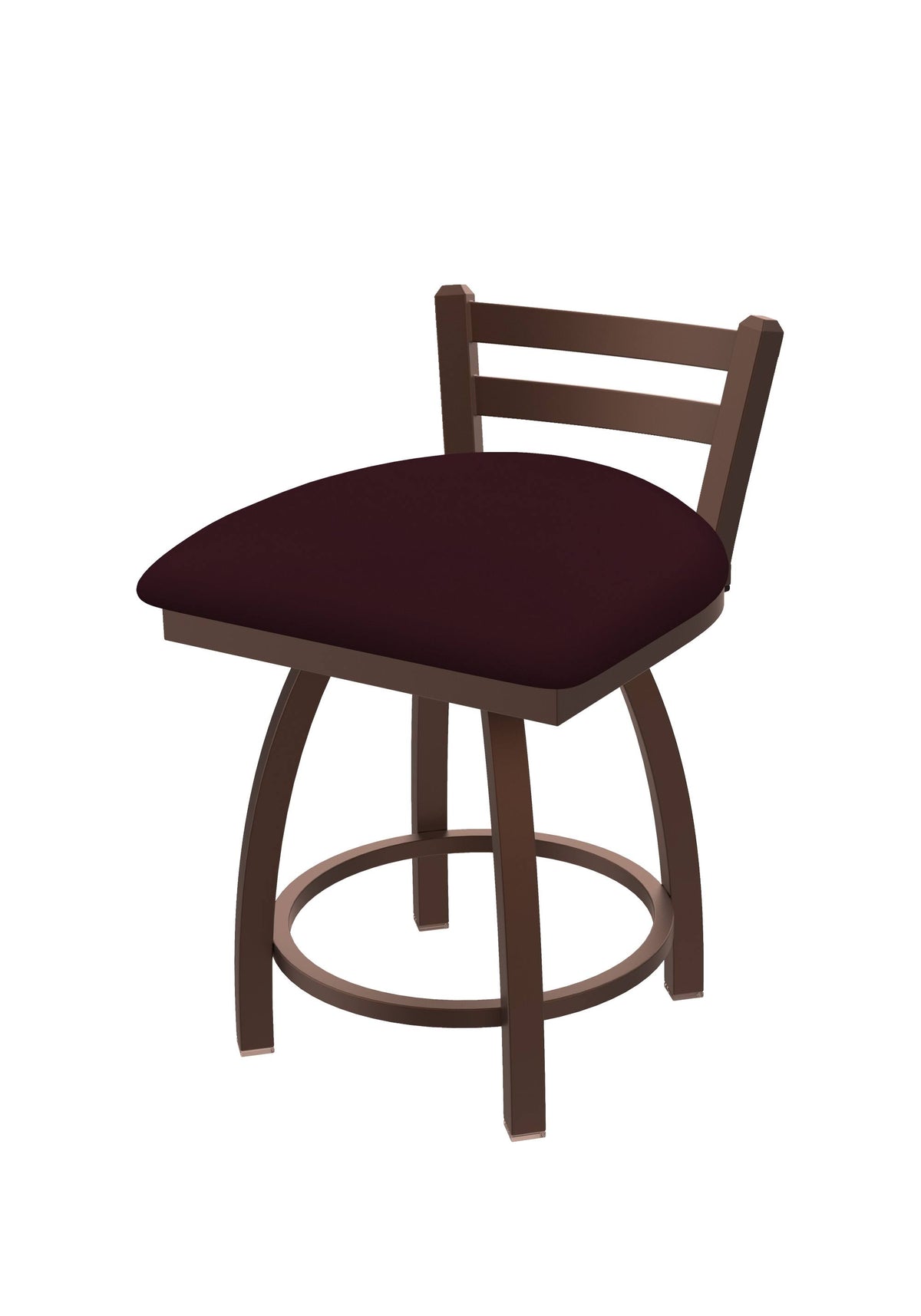 18x22 Low Back Swivel Vanity Stool with Bronze Finish M973350