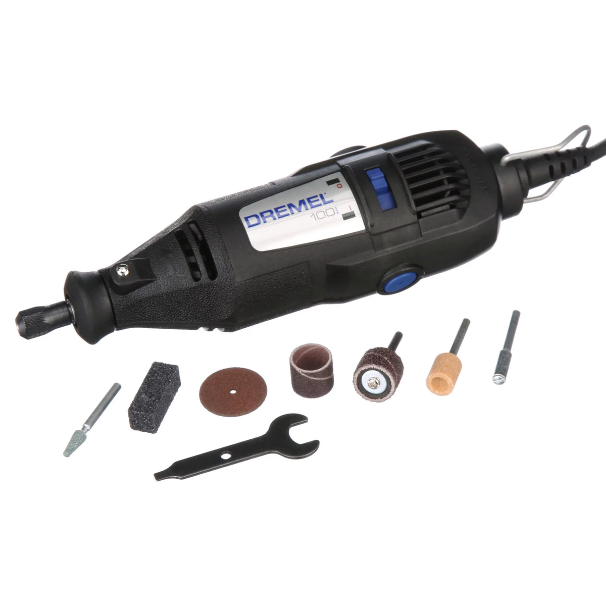 Single Speed Rotary Tool Kit with 7 Accessories V12381