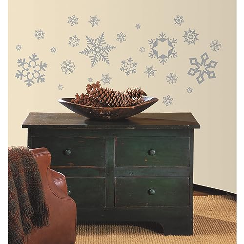 Glitter Snowflakes Peel and Stick Wall Decals B2642