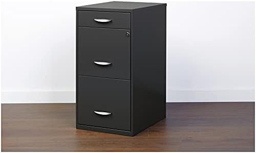 18 inch 3 Drawer Metal File Cabinet Charcoal V279599