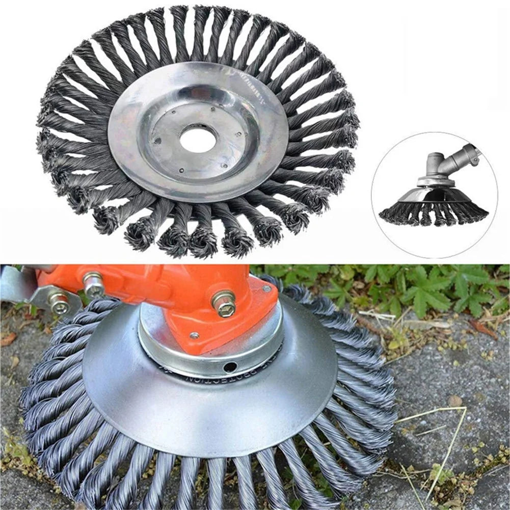8 Inches Steel Wire Wheel Garden Lawn Mower Trimmer Head J57189