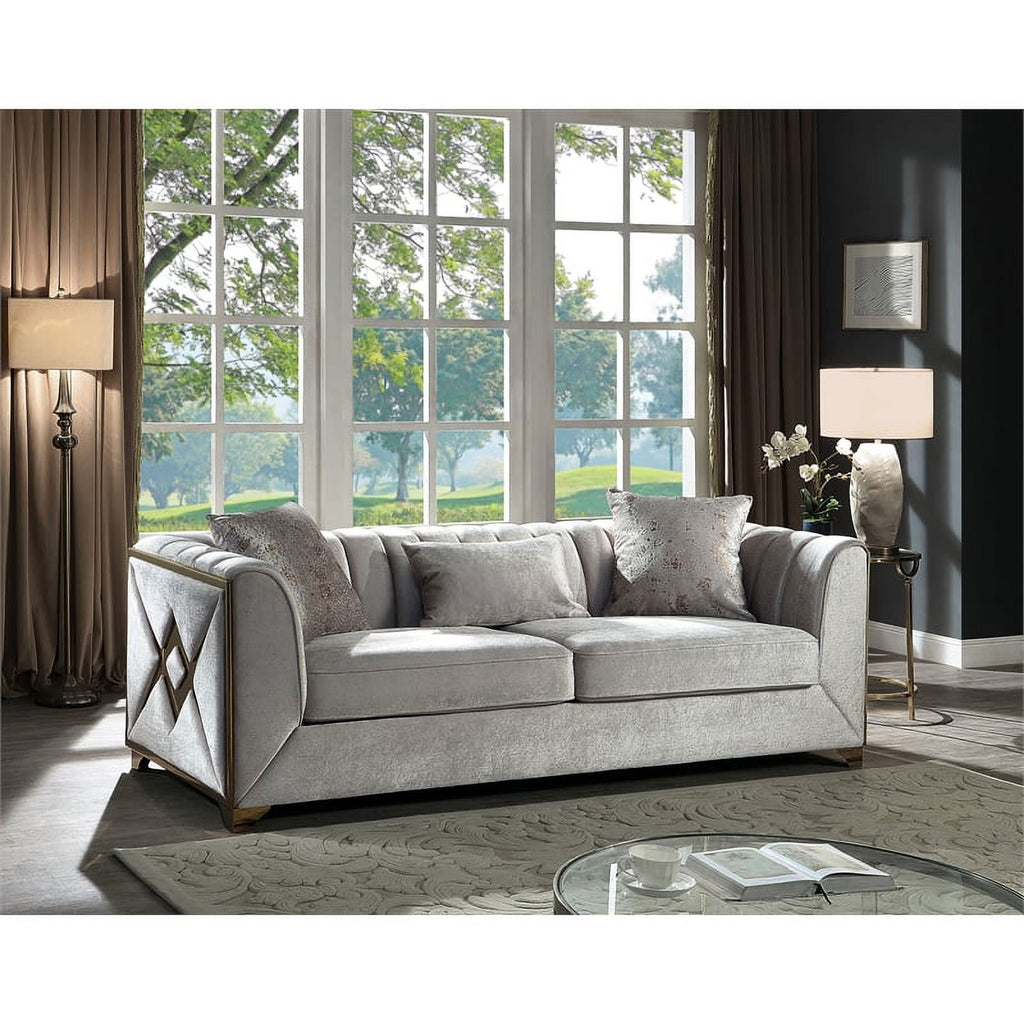 3 PC Living Room Set Made with Wood in Cream Color H610725