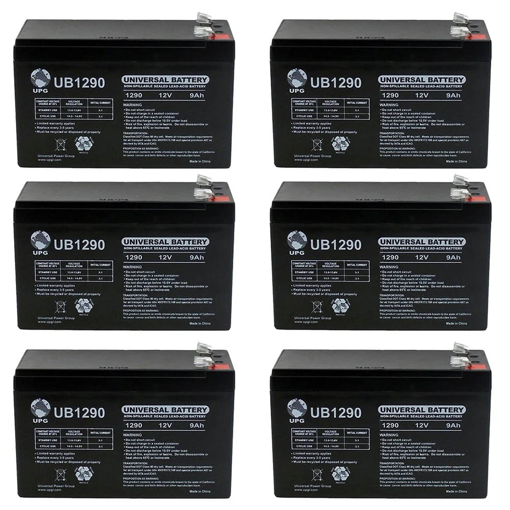 12V 9AH SLA Battery 6 Pack A3757