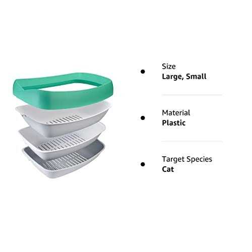 3 Sifting Tray Cat Litter Box with Non-Stick Coating I66874