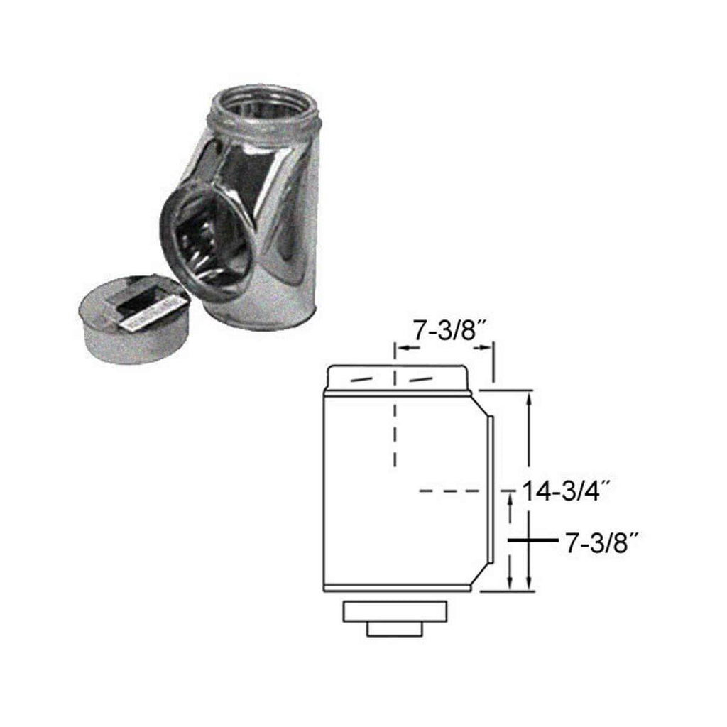8x22 Galvanized Steel Chimney Pipe V70120