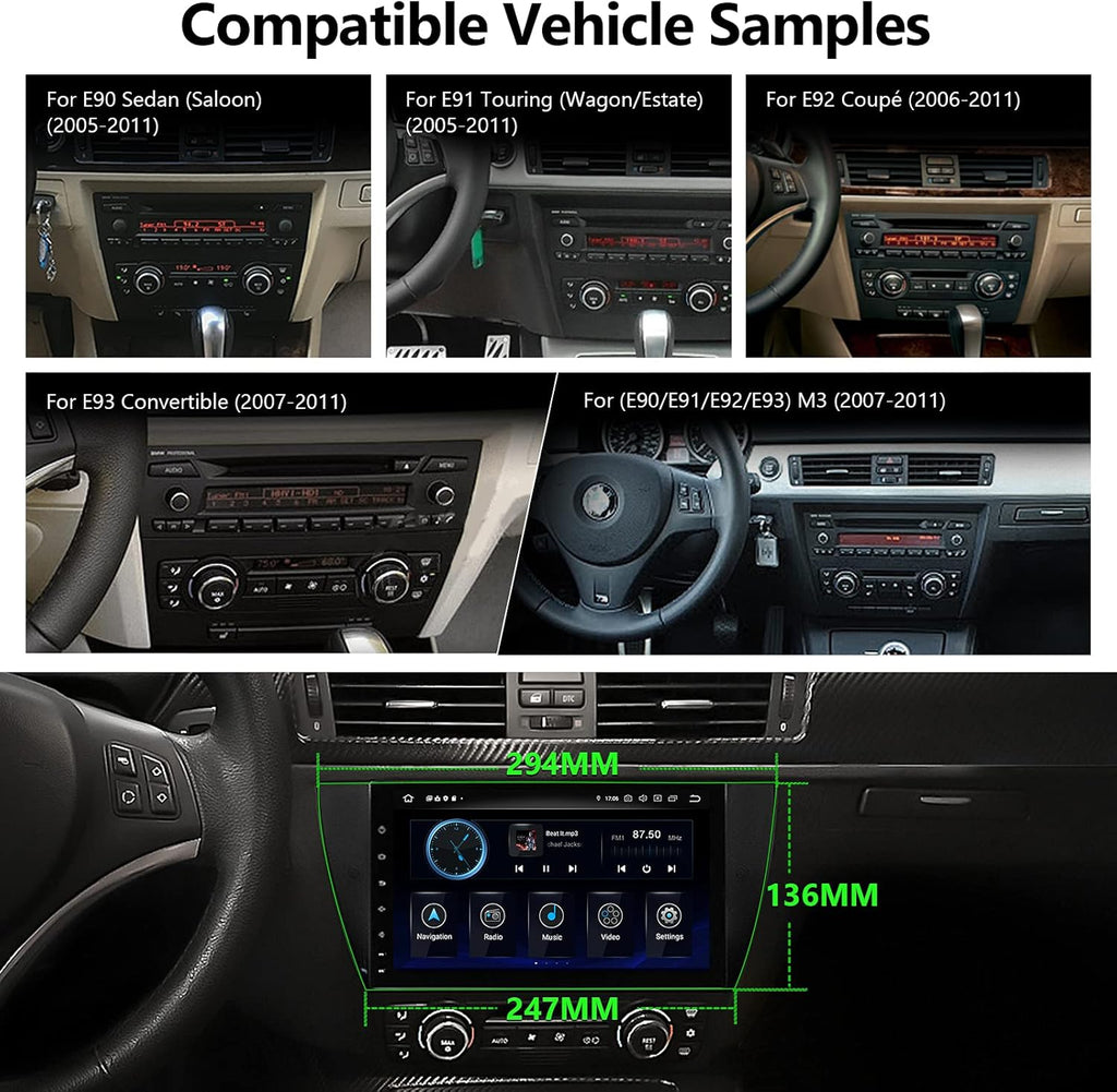 9 Inch Car Stereo Receiver with CarPlay and Android Auto W8180
