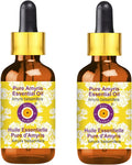Pure Amyris Essential Oil with Glass Dropper Steam Distilled 100ml X 2 N12809