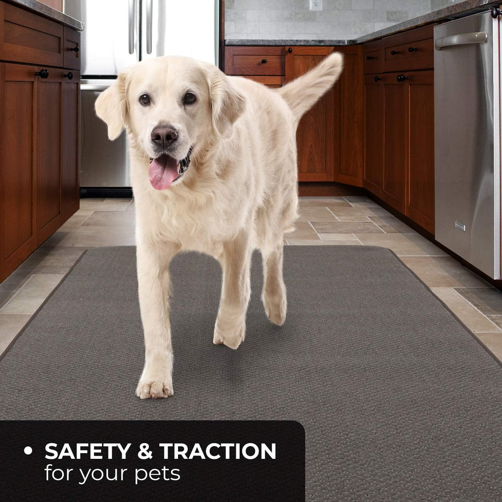 Gray 6 Feet X 36 Inches Skid-Resistant Carpet Runner R357879