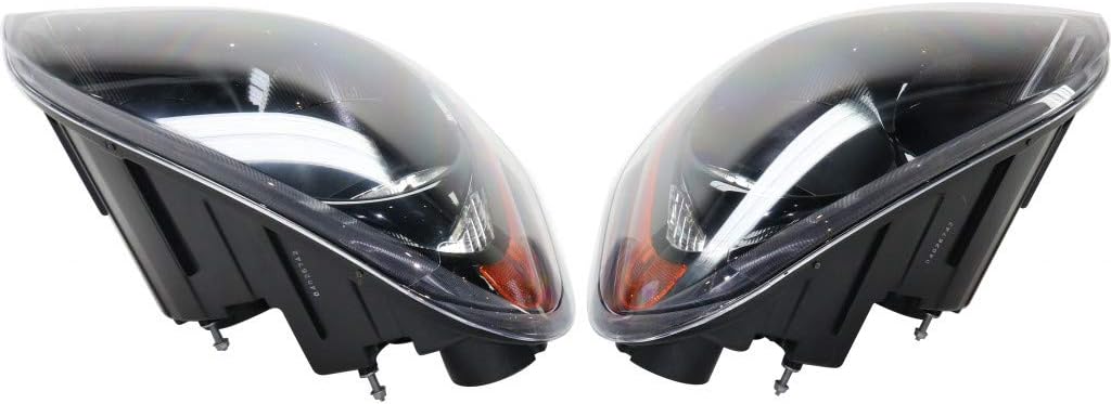 Headlight Assembly for Freightliner Cascadia 2008-2014 Halogen Black X8696