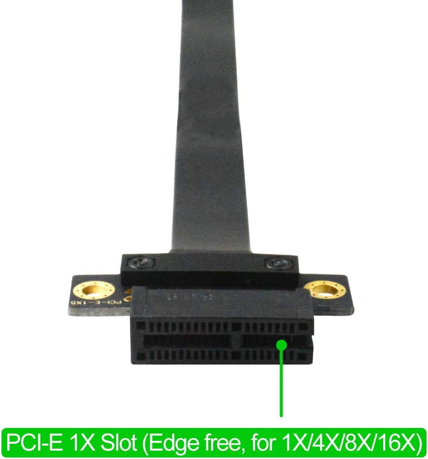PCI-e 36PIN 1X Extender Extension Cable with Gold-Plated Connector (180 Degree 20cm) Pack of 2 X898