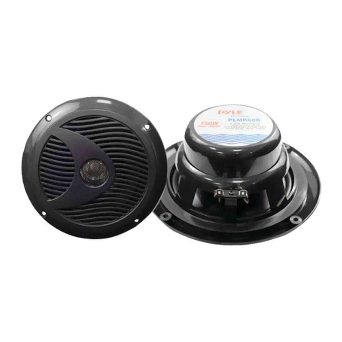 Marine Bluetooth Receiver with 6.5" Dual Cone WP Speakers, 4-Chan 400W Waterproof Marine Amplifier, Marine Antenna & 50' 16G Speaker Wire B37583