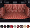 Black & Beige Waterproof Non-Slip Leather Trunk Mat Pack of 2 J89373