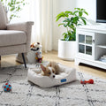 Brown Plaid Dog Bed S740446