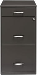 18 inch 3 Drawer Metal File Cabinet Charcoal V279599
