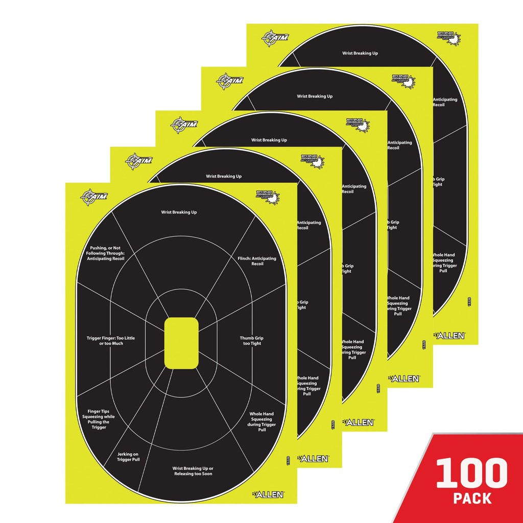 Splash Firearm Shooting Targets, 100-Pack, Black O303383