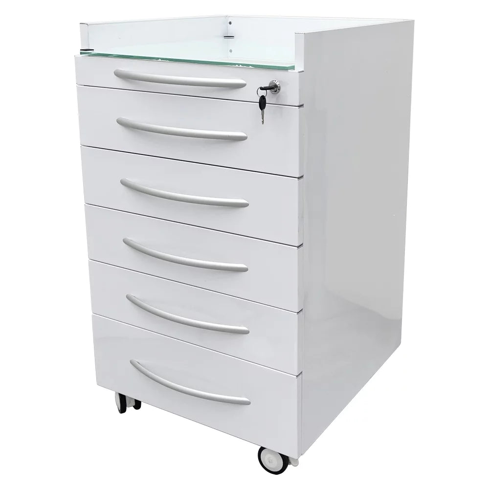 5 Drawers Mobile Cabinet File Storage Cart with Lock X406