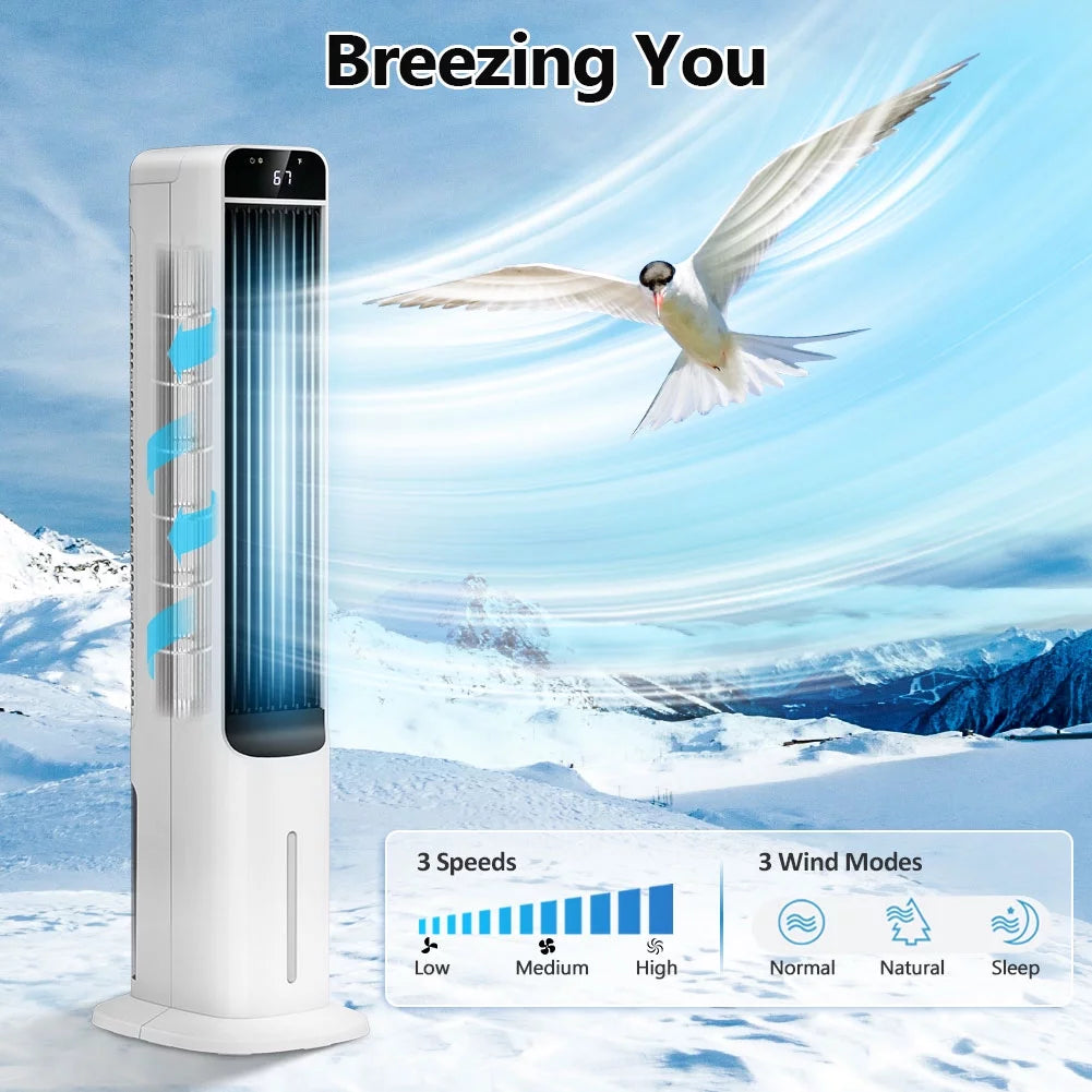 Portable Evaporative Air Cooler Tower Fan 3-in-1 Humidifier T7289