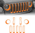 Red Mesh Grille Insert Headlight Turn Light Cover Trim Pack of 2 L124