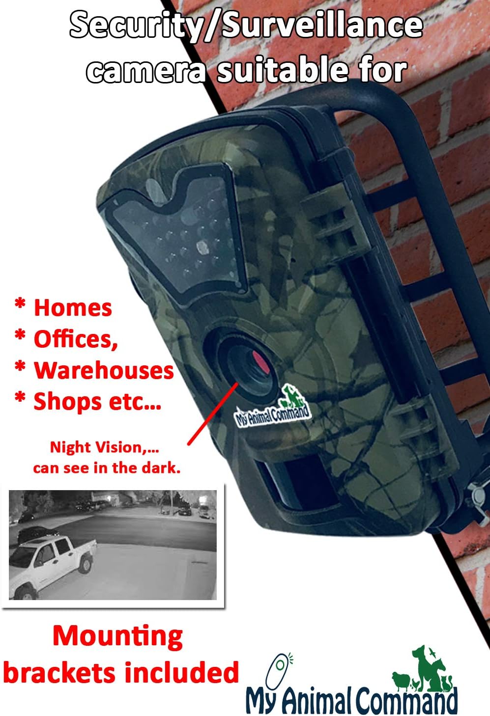 12MP Solar Trail Camera with Night Vision Motion Activated IP66 Waterproof 1080p Q24024
