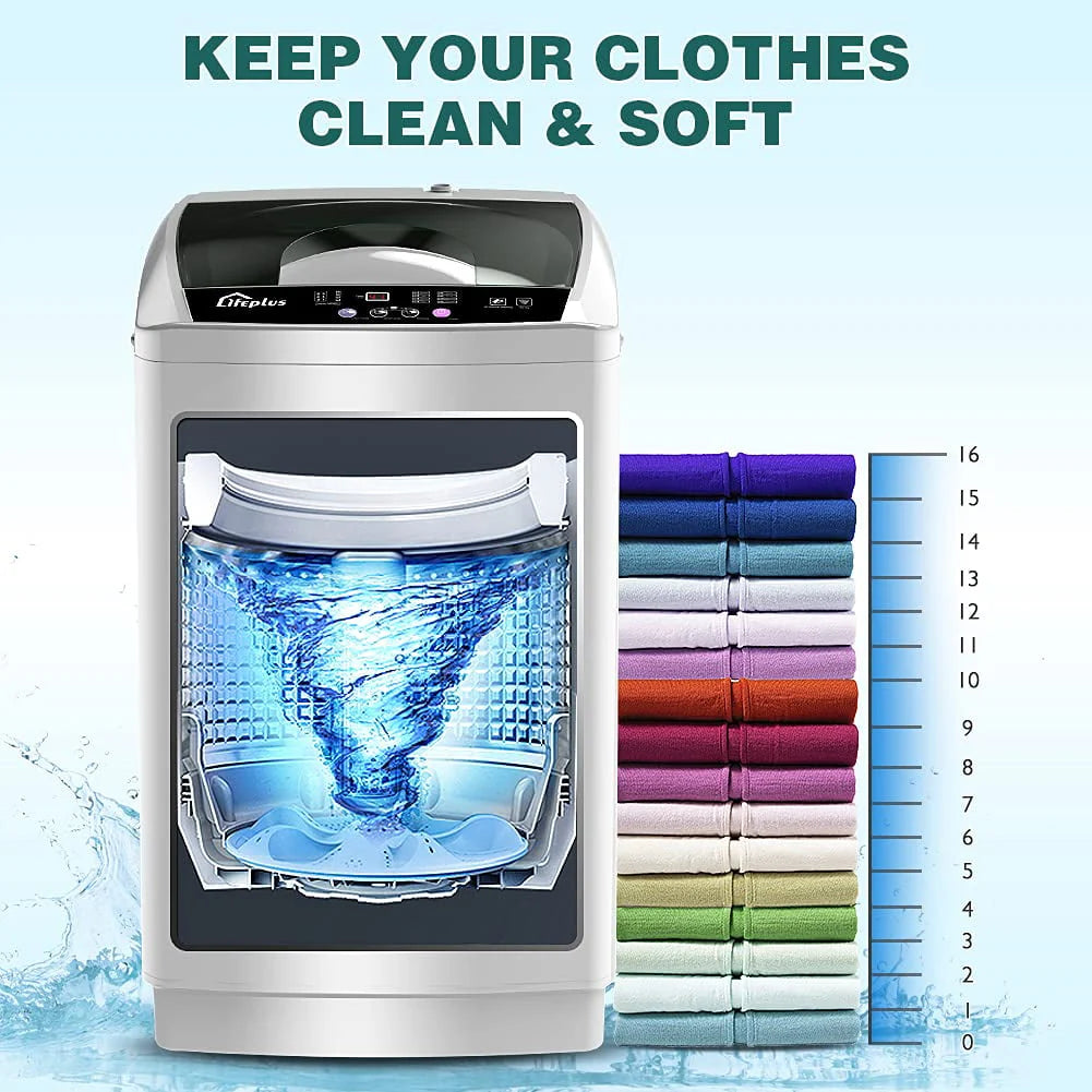 Portable Full-Automatic 1.8 Cu. ft. Top Load Laundry Washer E867