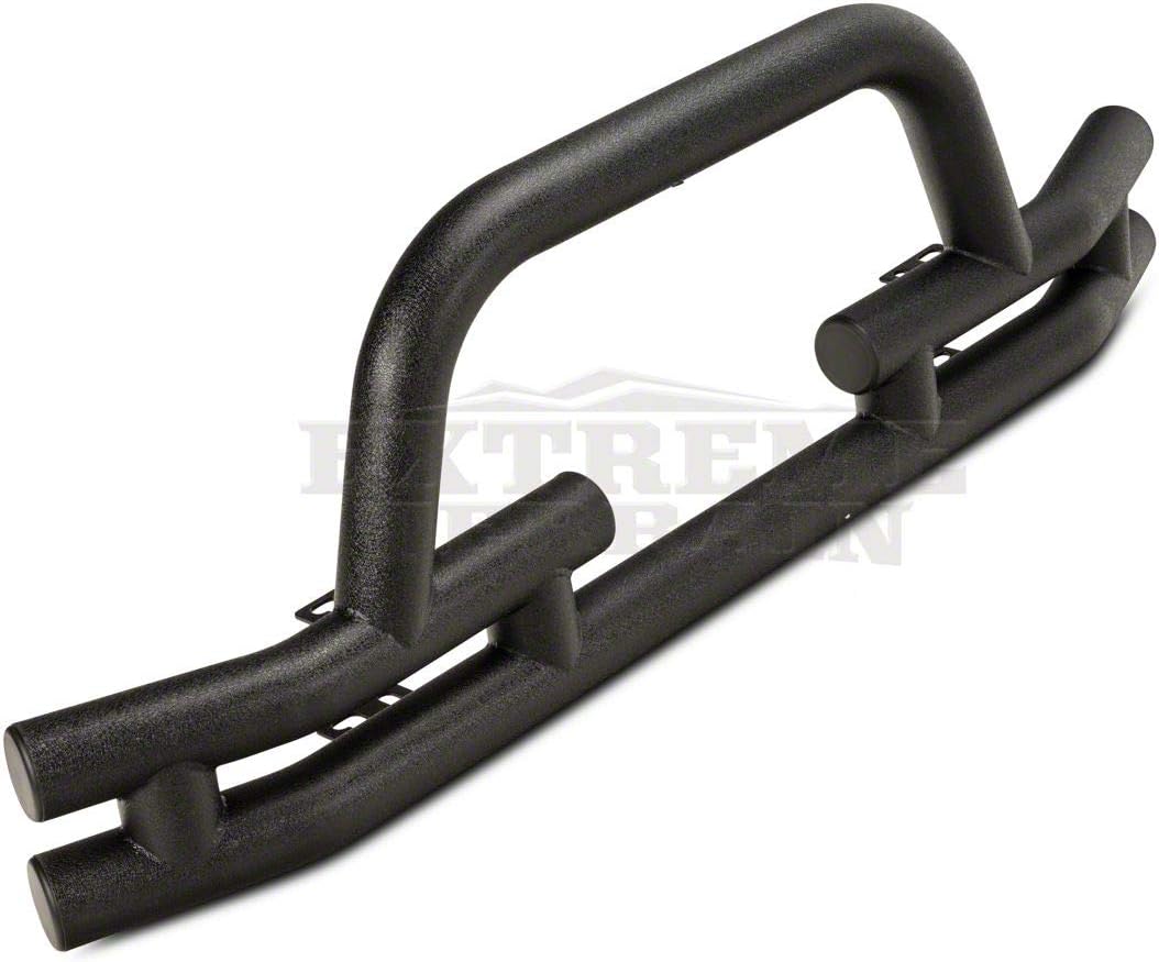 Textured Black Tubular Front Bumper with Winch Cutout P732648