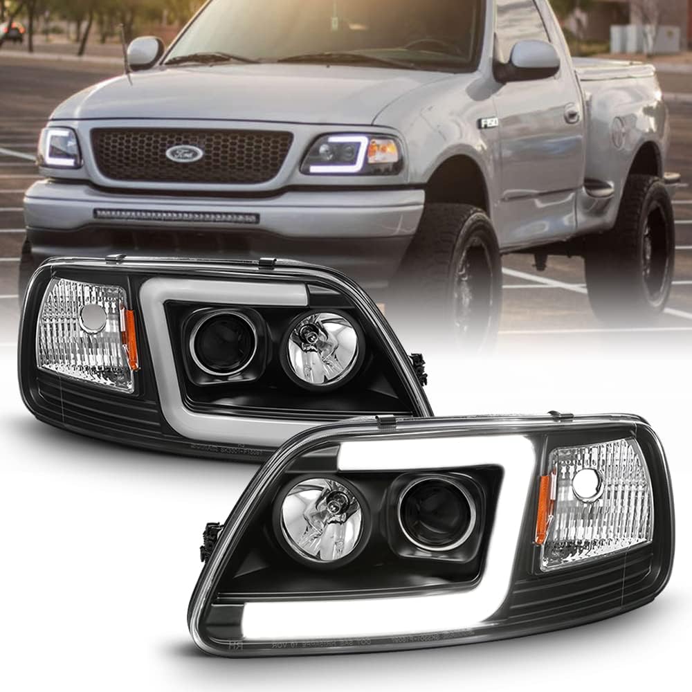 Chrome LED Projector Headlights for Ford F150 V8038