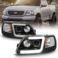 Chrome LED Projector Headlights for Ford F150 V8038