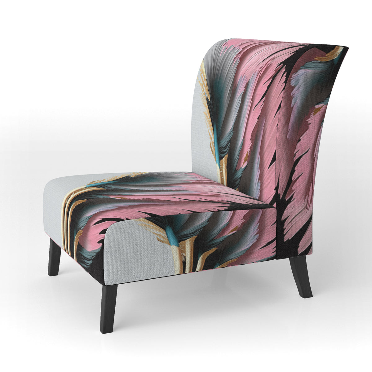 Upholstered Floral Daisy Accent Chair and Arm Chair K950