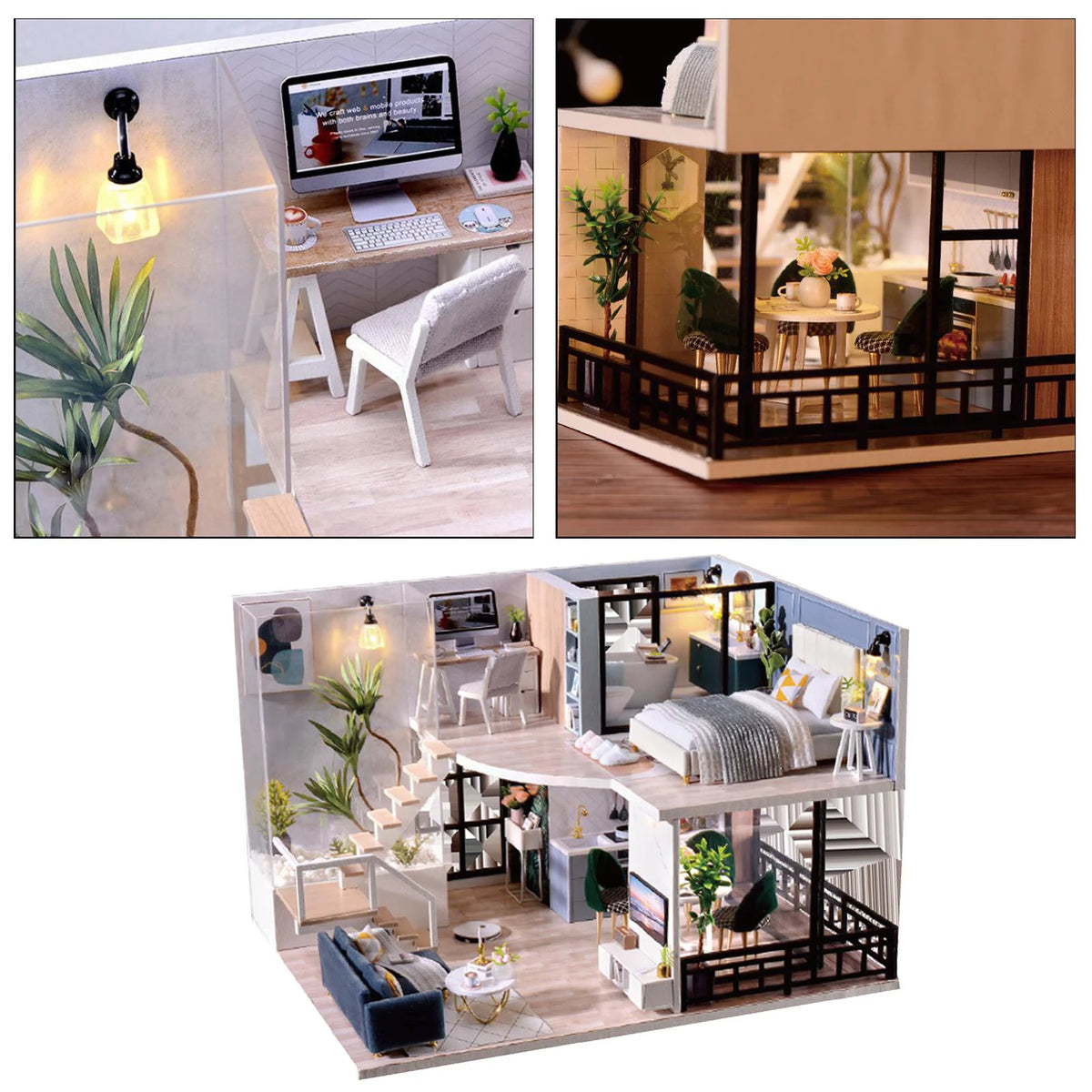 Building Toys with Furniture Accessories DIY Doll House T4522