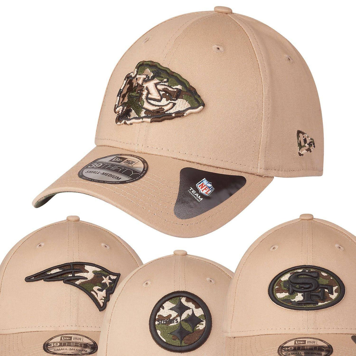Beige Wood Camo Stretch Cap F229569